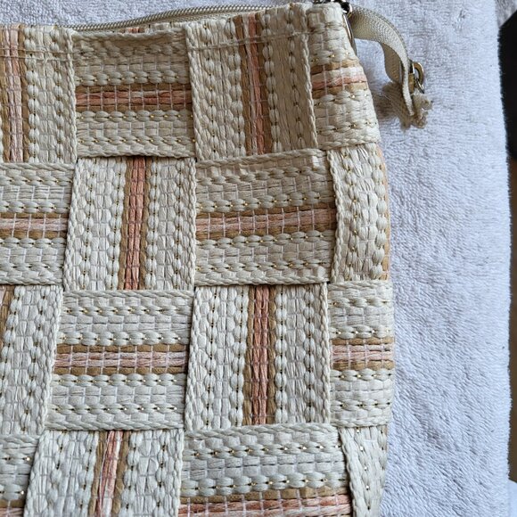 Vintage ITALIAN BAG Woven Straw Tote Made In Italy Purse Handbag GUC SEE PICS - Picture 3 of 10